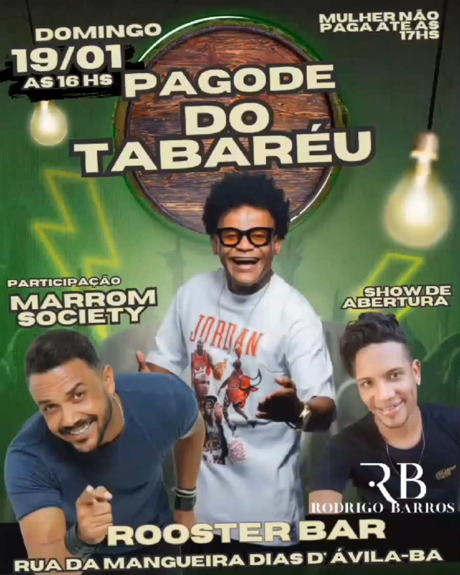 Pagode do Tabaréu no Rooster Bar: Tarde de Samba e Alegria em Dias D'Ávila