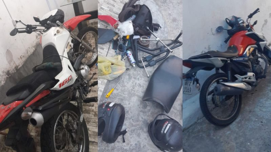 Desmanche de motos é desarticulado pela PM no bairro de Mussurunga; veja